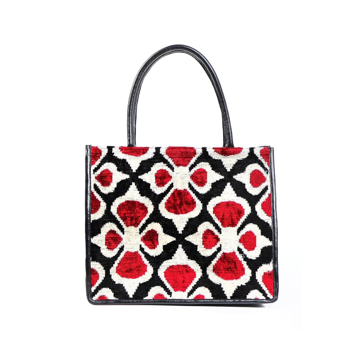 Aaliyah Large Leather & Silk Tote Bag | Spacious & Stylish | Handmade in Turkey | Perfect for Work & Weekend Getaways - Hilstor