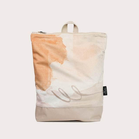 Abstract Beige Backpack – Lightweight and Comfortable, Handmade in Europe for Everyday Adventures - Hilstor