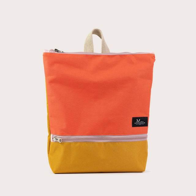 Waterproof Kids Backpack – Orange & Yellow, Perfect for Park Adventures, Comfortable and Durable Design, Handmade in Europe - Hilstor