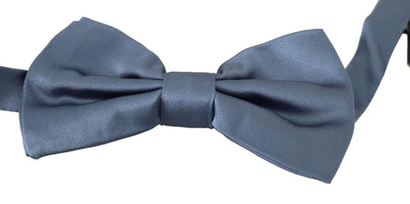 Dolce & Gabbana Blue 100% Silk Adjustable Neck Papillon Bow tie - Hilstor