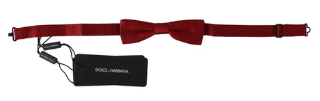 Dolce & Gabbana Red Dotted Silk Adjustable Neck Papillon Bow Tie - Hilstor