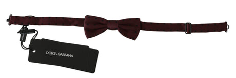 Dolce & Gabbana Purple Dotted Silk Adjustable Neck Papillon Bow Tie - Hilstor