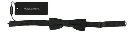 Dolce & Gabbana Men Gray Pattern Silk Adjustable Neck Papillon Bow Tie - Hilstor