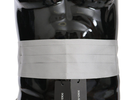 Dolce & Gabbana Gray Men Waist Belt 100% Silk Cummerbund - Hilstor