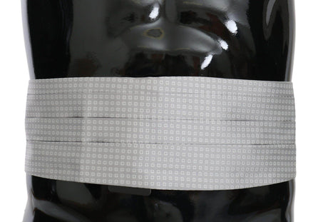 Dolce & Gabbana Gray Patterned Waist Belt Silk Cummerbund - Hilstor