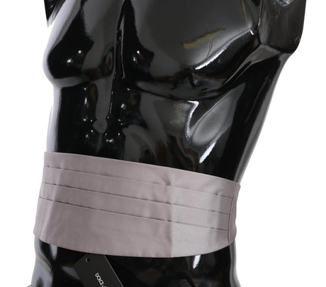 Dolce & Gabbana Gray Men Waist Belt 100% Silk Cummerbund - Hilstor