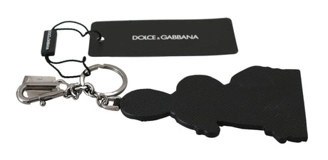 Dolce & Gabbana Leather Dominico Stefano #DGFAMILY Logo Badge Keychain - Hilstor