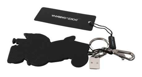 Dolce & Gabbana Leather Dominico Stefano SICILY WESTERN Badge Keychain - Hilstor