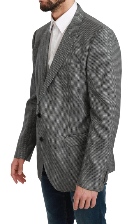Dolce & Gabbana Gray Slim Fit Formal MARTINI Blazer - Hilstor