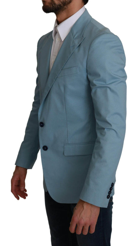 Dolce & Gabbana Blue Slim Fit Coat Jacket MARTINI Blazer - Hilstor