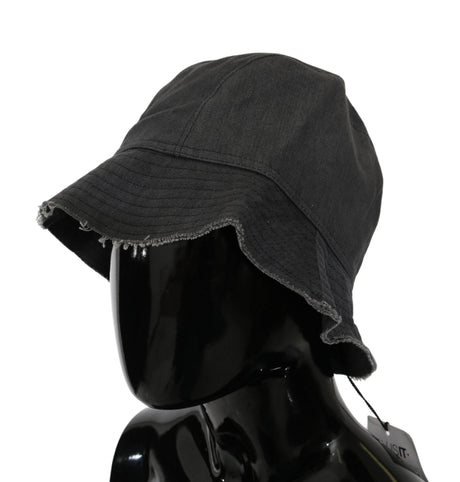 Costume National Black Washed Wide Brim Outdoor Bucket Hat - Hilstor