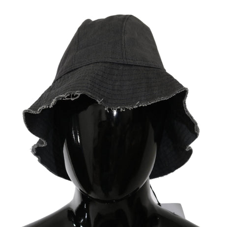 Costume National Black Washed Wide Brim Outdoor Bucket Hat - Hilstor