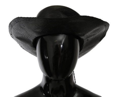 Costume National Black Wide Brim Cowboy Solid Hat - Hilstor