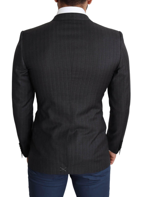 Dolce & Gabbana Black Wool Single Breasted Coat MARTINI Blazer - Hilstor