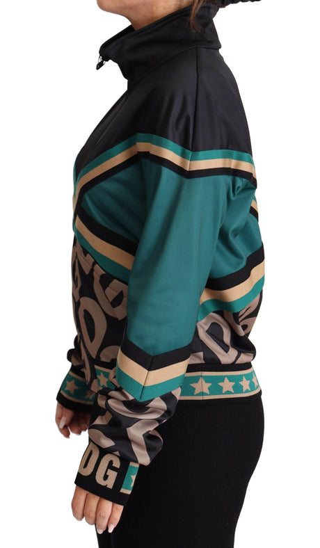 Dolce & Gabbana Multicolor DG Logo Mania Track Bomber Jacket - Hilstor