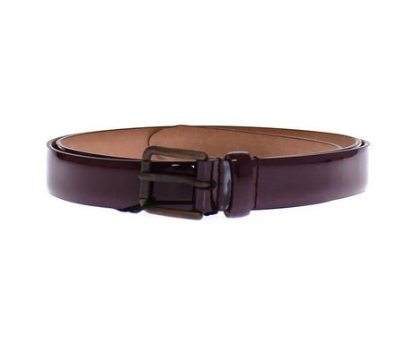 Dolce & Gabbana Purple Leather Logo Cintura Gürtel Belt - Hilstor