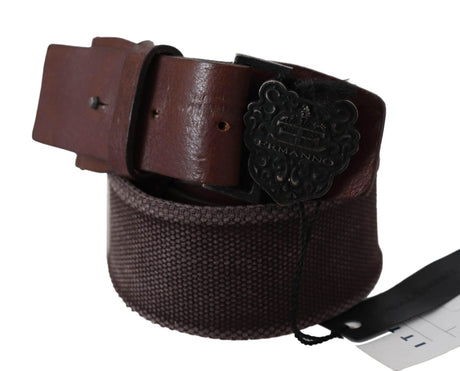 Ermanno Scervino Dark Brown Leather Wide Buckle Waist Belt - Hilstor