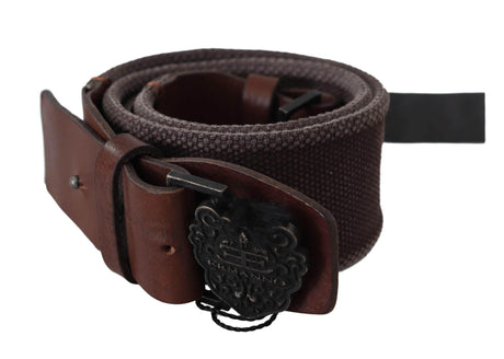 Ermanno Scervino Dark Brown Leather Wide Buckle Waist Belt - Hilstor