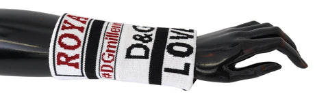 Dolce & Gabbana Multicolor Wool Knit D&G Love Wristband Wrap - Hilstor