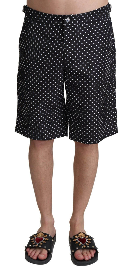 Dolce & Gabbana Black Polka Dots Beachwear Shorts Swimwear - Hilstor