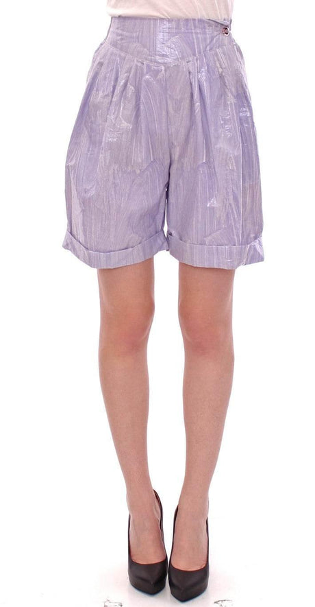 Licia Florio Purple Above-Knee Wrap Shorts - Hilstor
