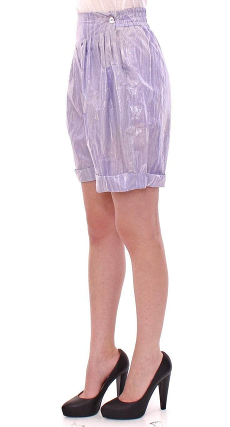 Licia Florio Purple Above-Knee Wrap Shorts - Hilstor
