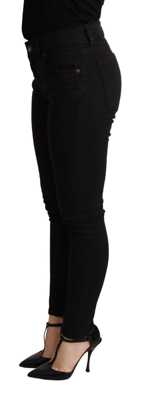 Dolce & Gabbana Black Skinny Denim Cotton Stretch Trouser - Hilstor