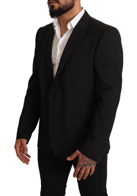 Dolce & Gabbana Black Striped MARTINI Jacket Blazer - Hilstor