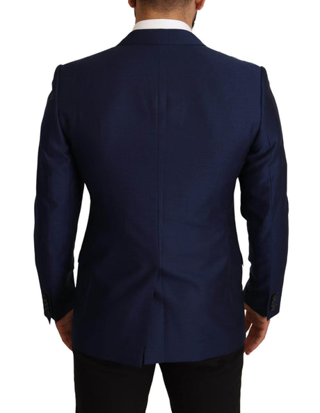 Dolce & Gabbana Navy Blue Slim Fit Jacket MARTINI Blazer - Hilstor