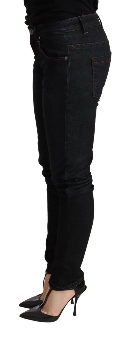 Acht Blue Washed Low Waist Skinny Denim Trouser - Hilstor