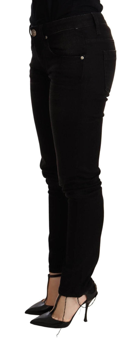 Acht Black Low Waist Skinny Denim Trouser - Hilstor