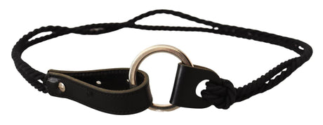MILA SCHÖN Black Leather Slim Women Waistband Metal Buckle Belt - Hilstor