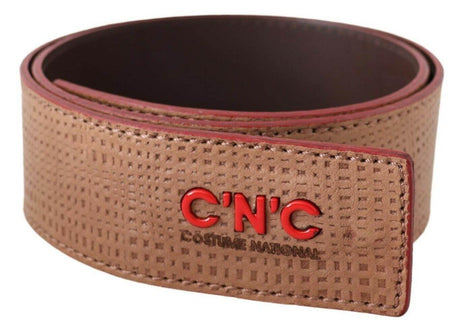 Costume National White Leather Logo Fashion Waist Belt - Hilstor