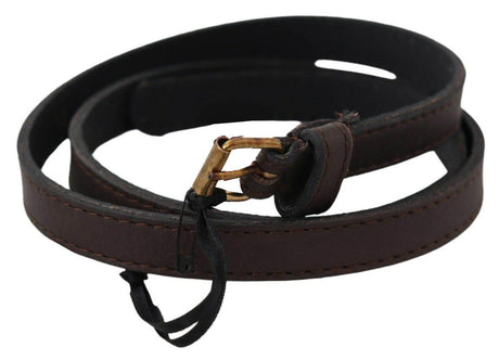 MILA SCHÖN Brown Genuine Leather Skinny Fashion Dark - Hilstor