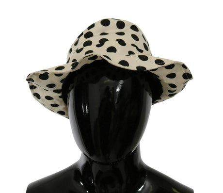 Dolce & Gabbana White 100% Cotton Polka Dot Design Trilby Hat - Hilstor
