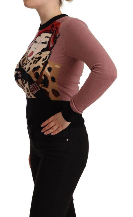 Dolce & Gabbana Pink Cashmere Crewneck Sartoria Pullover Sweater - Hilstor