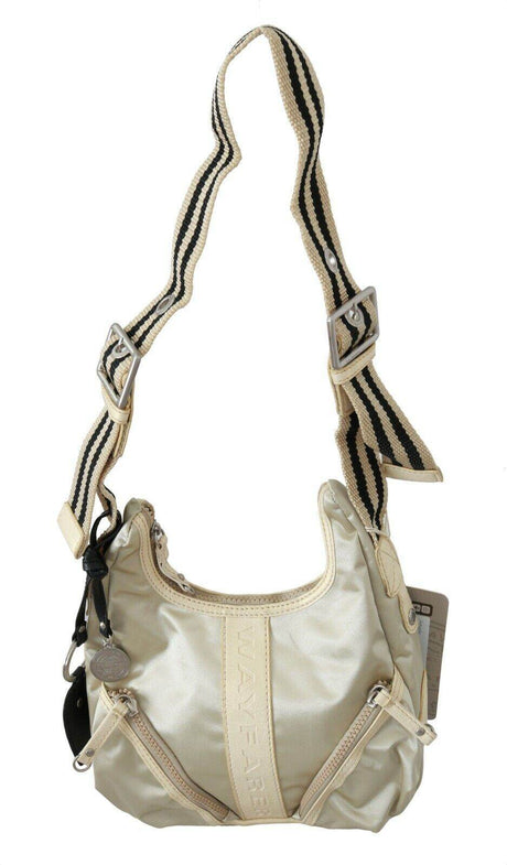 WAYFARER White Shoulder Crossbody Sling Fabric Purse - Hilstor