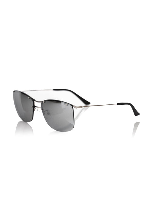 Frankie Morello Silver Metallic Men Sunglass - Hilstor