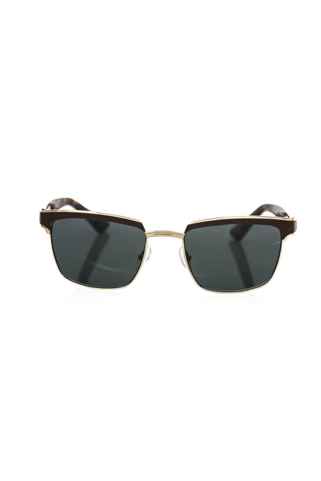 Frankie Morello Brown Metallic Fibre Men Sunglass - Hilstor