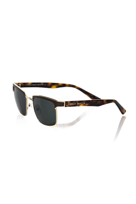 Frankie Morello Brown Metallic Fibre Men Sunglass - Hilstor
