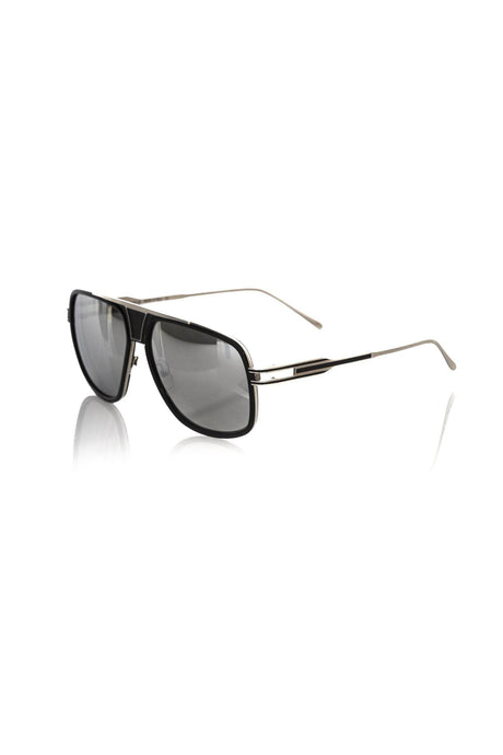 Frankie Morello Black Metallic Fibre Men Sunglass - Hilstor