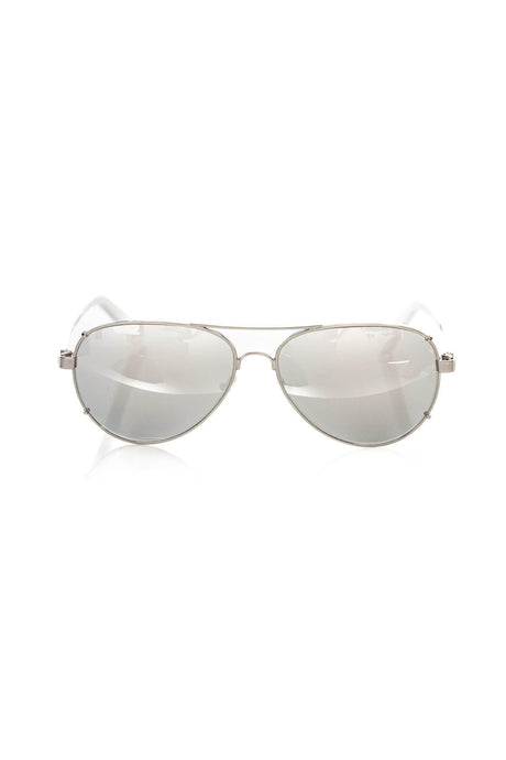 Frankie Morello Silver Metallic Fibre Men Sunglass - Hilstor