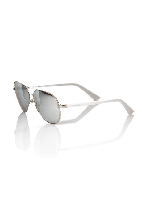 Frankie Morello Silver Metallic Fibre Men Sunglass - Hilstor