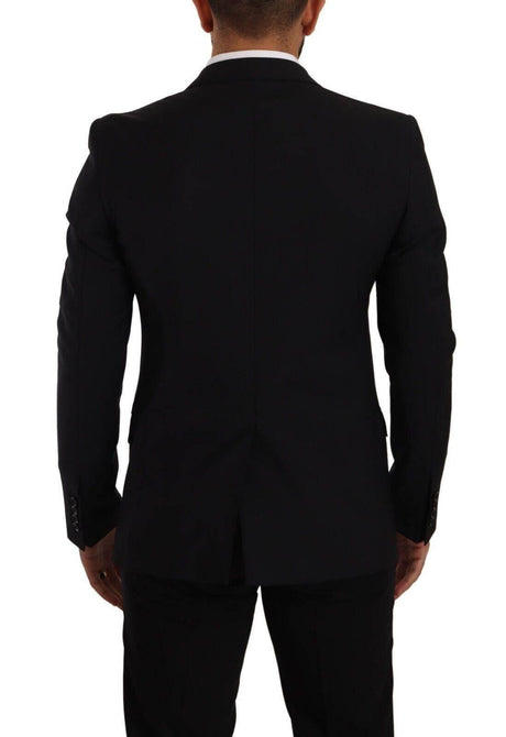 Dolce & Gabbana Black Slim Fit Vest 2 Button MARTINI Blazer - Hilstor