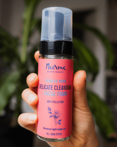 Rose Face Cleansing Foam – 150ml, Gentle Makeup Remover & Facial Cleanser, Made in Europe - Hilstor