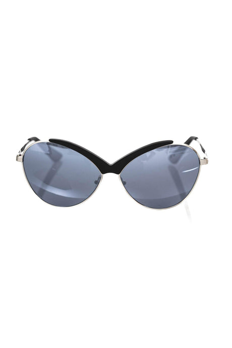 Frankie Morello Black Metallic Fiber Women's Sunglasses - Hilstor
