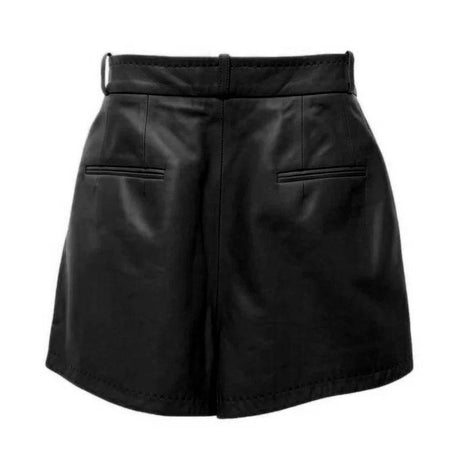 Dolce & Gabbana Black Lambskin Women Short - Hilstor
