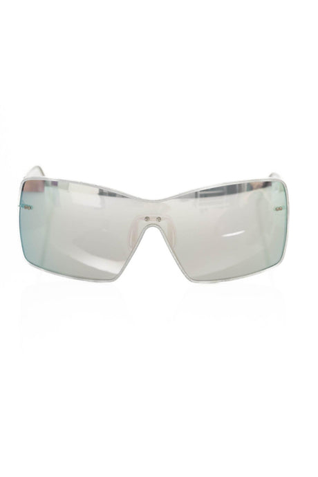 Frankie Morello Silver Metallic Women's Sunglasses Shield - Hilstor