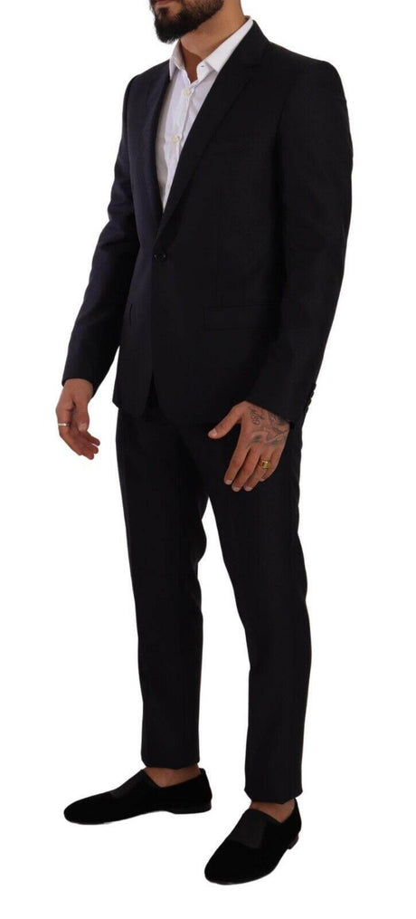 Dolce & Gabbana Blue MARTINI Slim fit 2 Piece Coat Suit - Hilstor