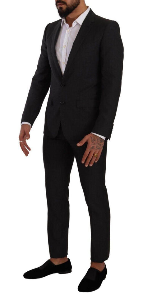 Dolce & Gabbana Black MARTINI Single Breasted 2 Piece Suit - Hilstor